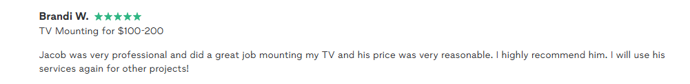 Customer review from Brandi