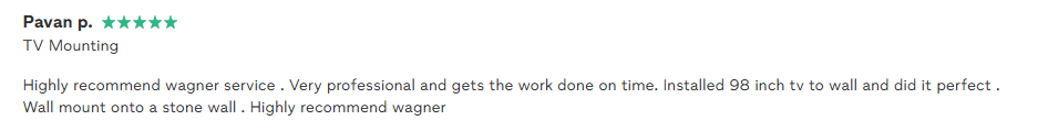 Customer review from Pavan