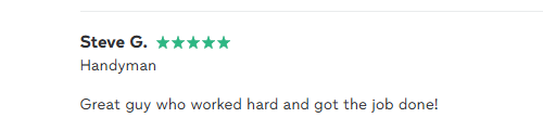 Customer review from Steve